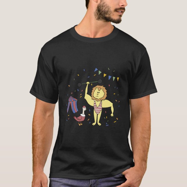 Camiseta Lion Duck Acrobat Clowe Circus Act (Frente)