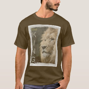 Camiseta Lion Elegante Moderno Cor Castanho Modelo básico