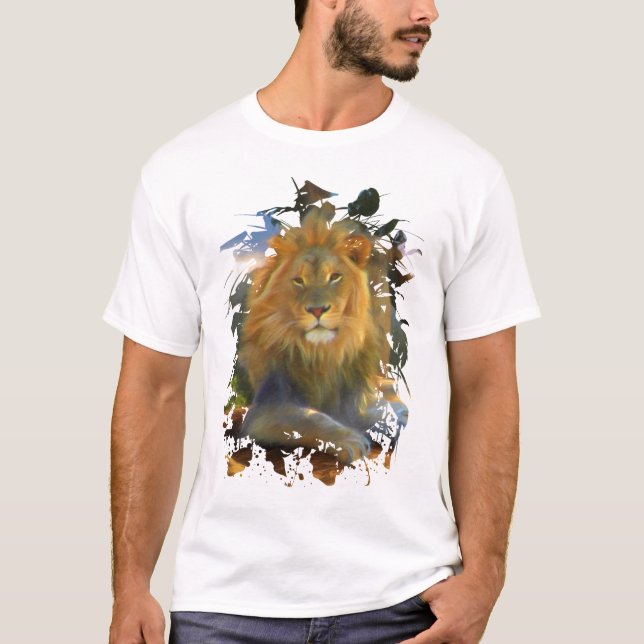 Camiseta LION EM TORNO DE T-Shirt (Frente)