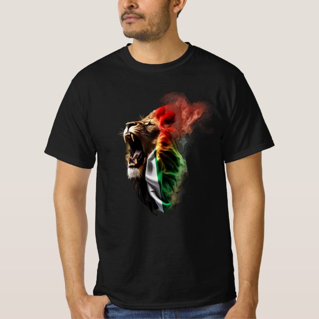 Camiseta Lion explode fora da bandeira sul-africana (Frente)