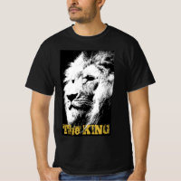 Lion Face Animal Mens Moderno Modelo preto