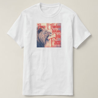 Camiseta Lion Face De Luz Úmida E Sem Fécula