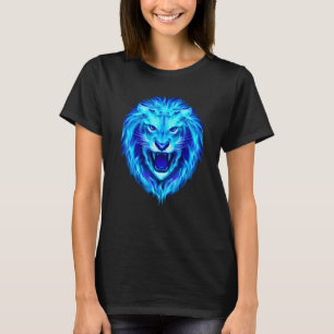 Camiseta Lion Face King Head Zoo Animal Para Homens Meninos