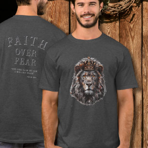 Camiseta Lion Faith sobre o Medo