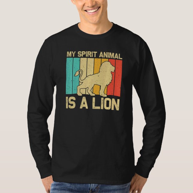 Camiseta Lion For Men Women African Safari Zoo Animal Retro (Frente)