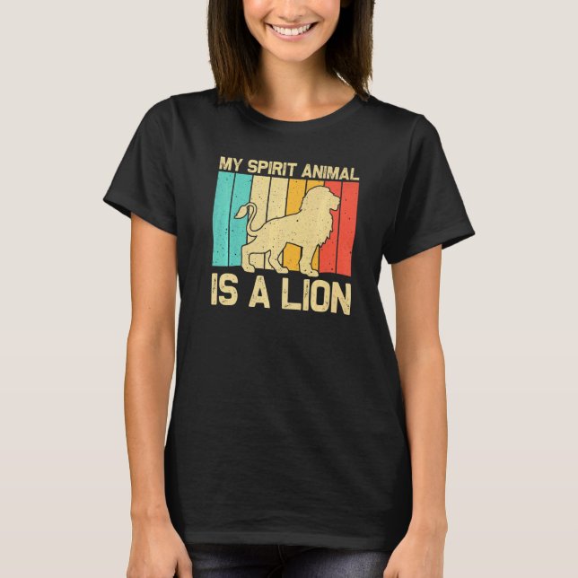 Camiseta Lion For Men Women African Safari Zoo Animal Retro (Frente)