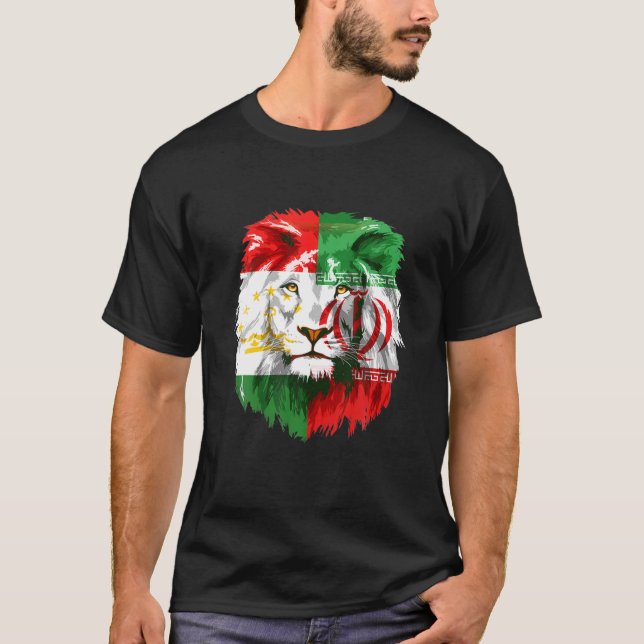 Camiseta Lion Free Afeganistão Bandeira (Frente)