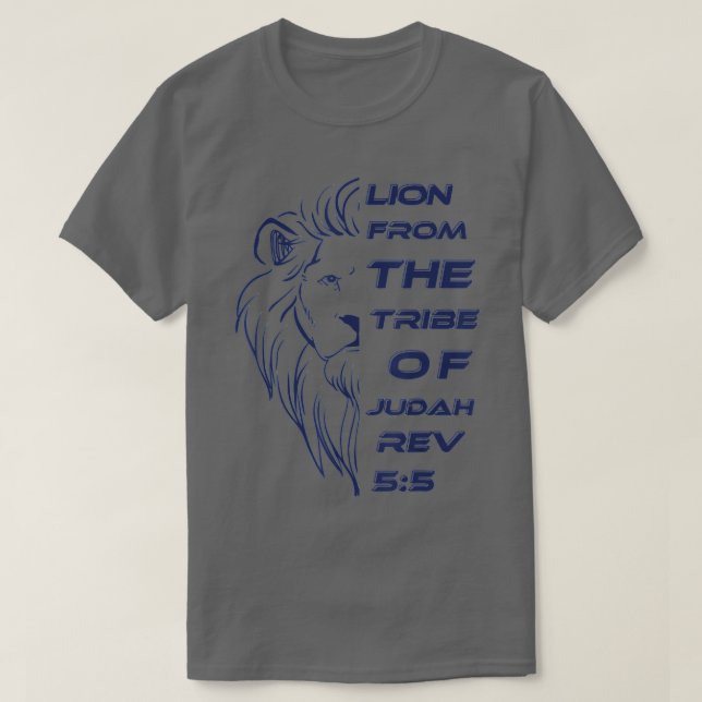 Camiseta Lion From The Tribe of Judah Christian Shirts For  (Frente do Design)