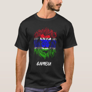 Camiseta Lion Gambia Flag