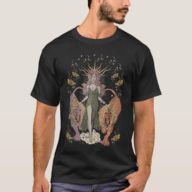 Camiseta Lion Goddese, Princesa Egípcia (Frente)