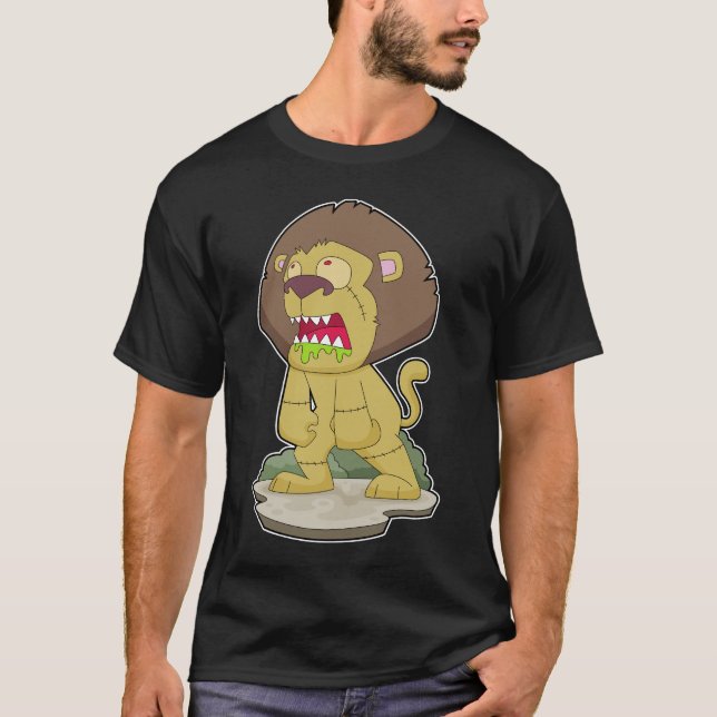 Camiseta Lion Halloween Zombie (Frente)