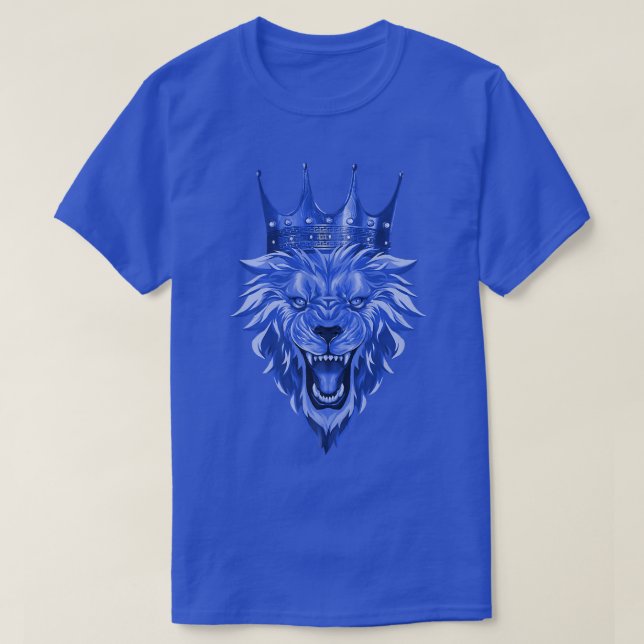 Camiseta Lion Head Crown  Workout Beast King Motivation Gym (Frente do Design)