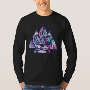 Camiseta Lion Head Face Geométrica Colorida Africano