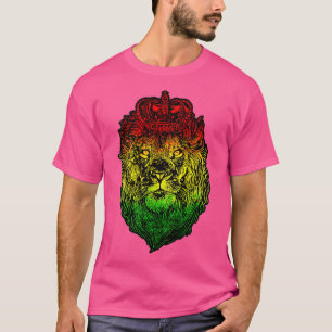 Camiseta Lion Judah Rastafarian Lion etíope - Reggaeton