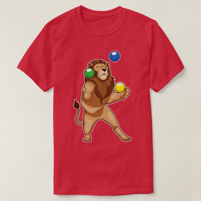 Camiseta Lion Juggler Juggle (Frente do Design)