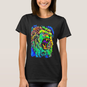 Camiseta Lion Jungle King Pop Art