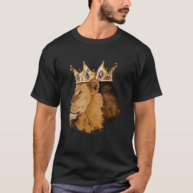 Camiseta Lion King Crown Big Cat Africa Safari Family (Frente)