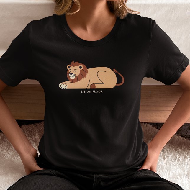 Camiseta Lion Lie preguiçoso (Criador carregado)