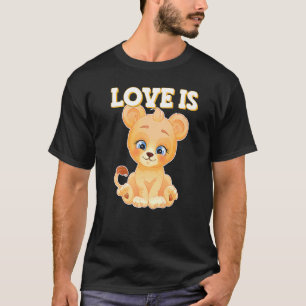 Camiseta Lion Lion Child Babycat Love Is