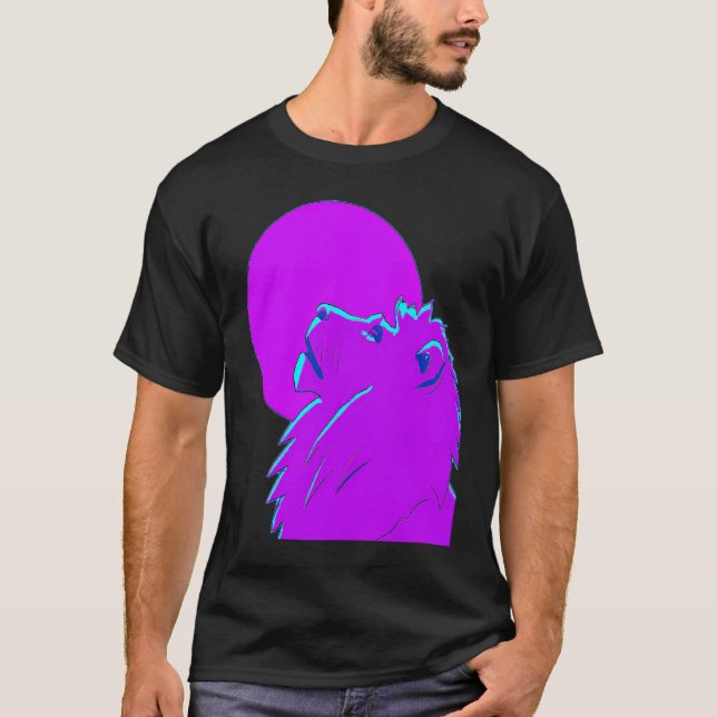 Camiseta Lion Looking At The Moon Freedom Zion (Frente)