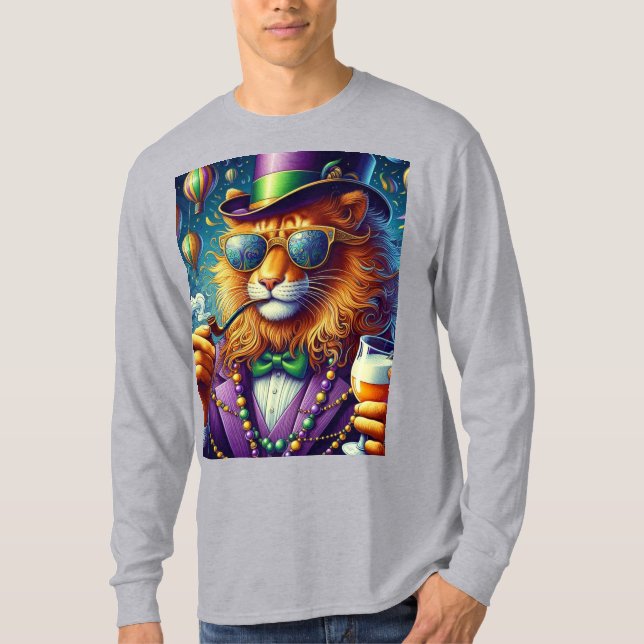 Camiseta Lion/Louisiana Mardi Gras (Frente)
