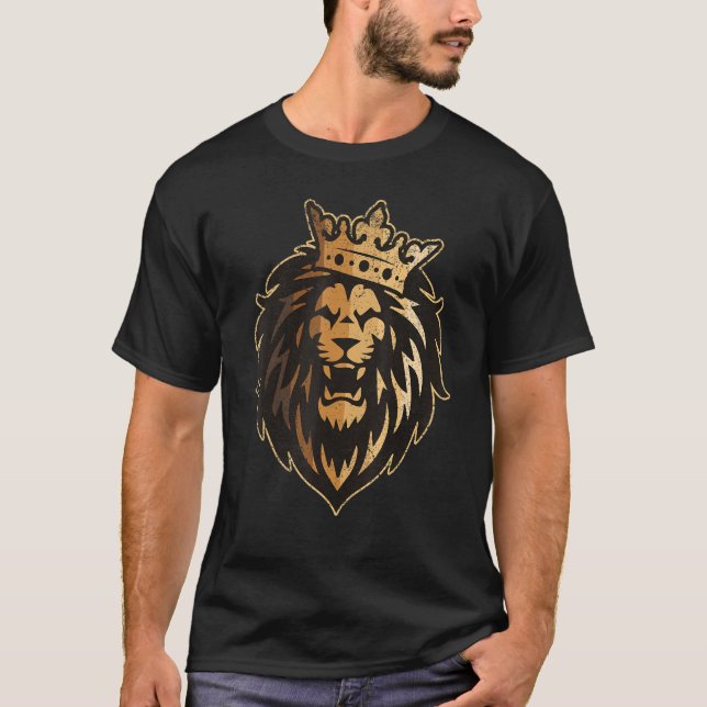 Camiseta Lion Melanin King Black History Mês Legal Zoo BLM (Frente)