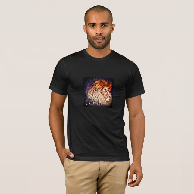 Camiseta Lion [Men's Bella Canvas T-Shirts] (Frente Completa)