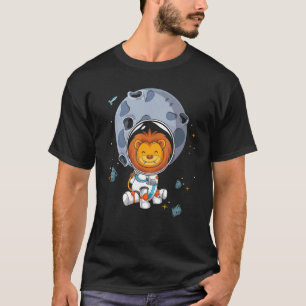 Camiseta Lion Moon Aterrissando Zoo Exterior da Ciência Esp