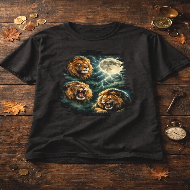 Camiseta Lion Moon T-Shirt (Criador carregado)