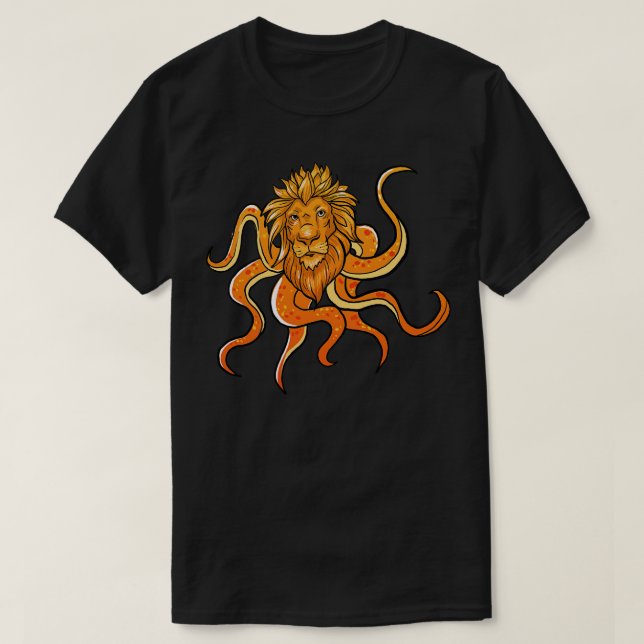Camiseta Lion Octopus (Frente do Design)