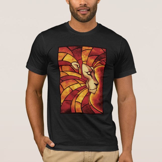 Camiseta Lion of Judah - Colour Lion Rasta reggae Shirt - (Frente)