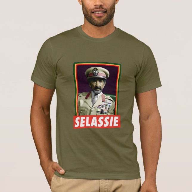 Camiseta Lion of Judah Jah Army INI Haile Selassie Rasta (Frente)