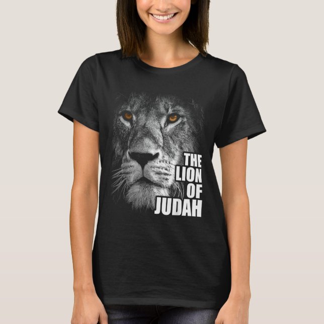 Camiseta Lion Of Judah Jesus Christian Faith Over Fear  (Frente)