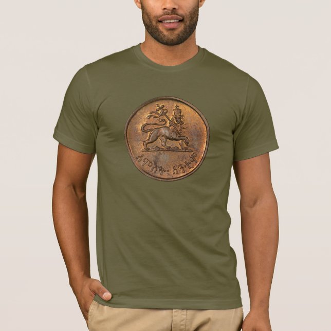 Camiseta Lion of Judah -  Rasta Jah Army - Reggae Shirt (Frente)