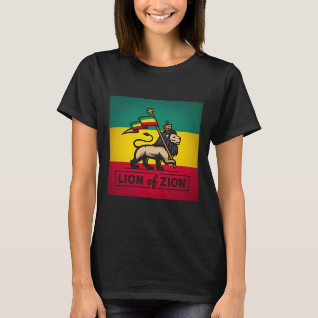 Camiseta Lion of Zion - Haile Selassie Judah Girls Shirt - (Frente)