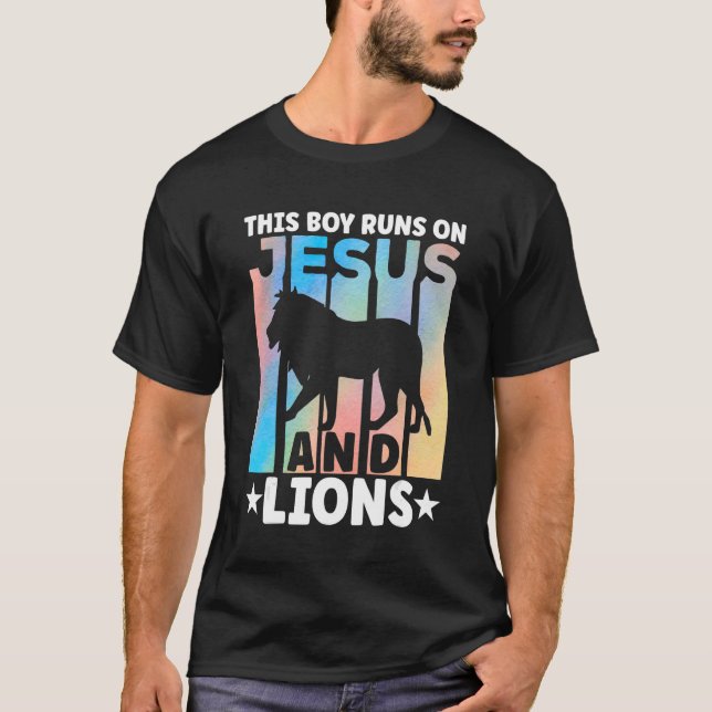 Camiseta Lion Outfit for Lion Lovers Roupa for Boys (Frente)