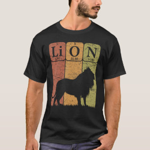 Camiseta Lion Periódicos Elementos de Mesa Retroativos Lion