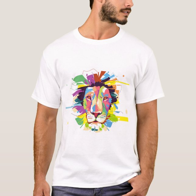Camiseta Lion pop art (Frente)
