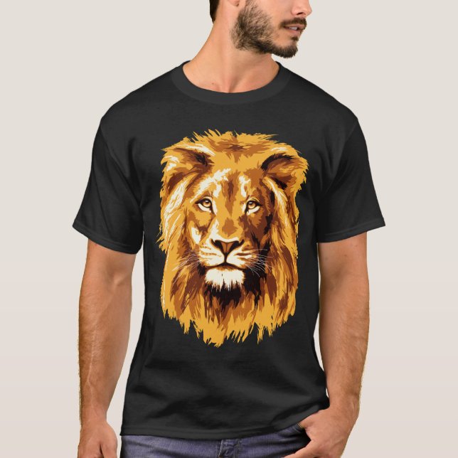 Camiseta lion portrait (Frente)