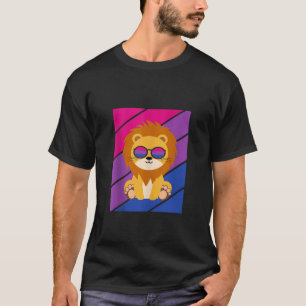 Camiseta Lion Pride Bandeira Bissexual LGBTQ Orgulhosa Ally