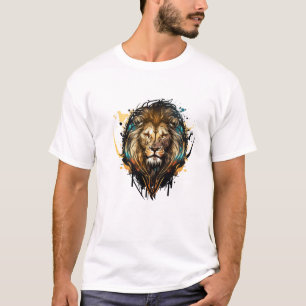 Camiseta Lion Retrait Animal Painting Willife Outdoor