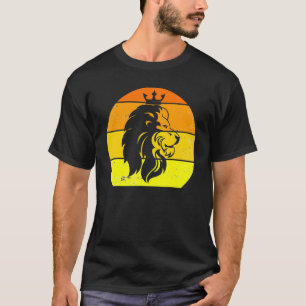 Camiseta Lion Retro Lion Silhouette Animal 60s 70s