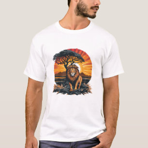 Camiseta Lion Safari Animal Beauty Nature Wildlife Ecologia