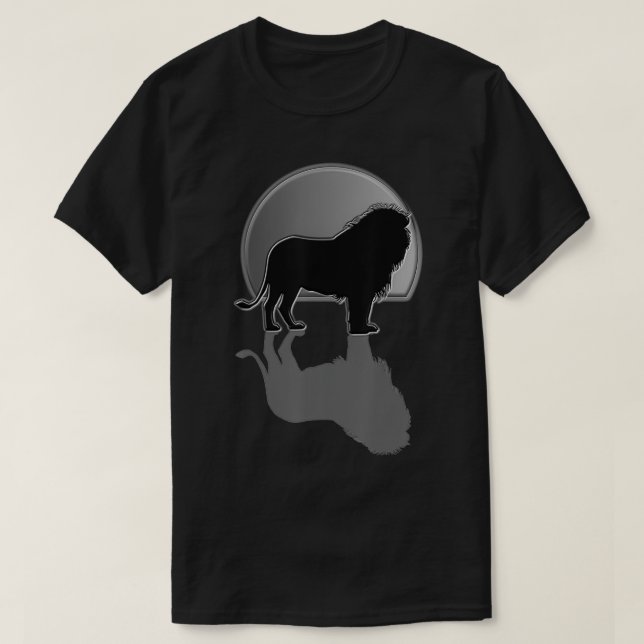 Camiseta Lion Silhouette Moon Light & Shadow Big Wild Cat (Frente do Design)