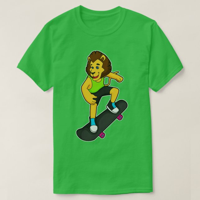 Camiseta Lion Skater Skateboard 2 (Frente do Design)