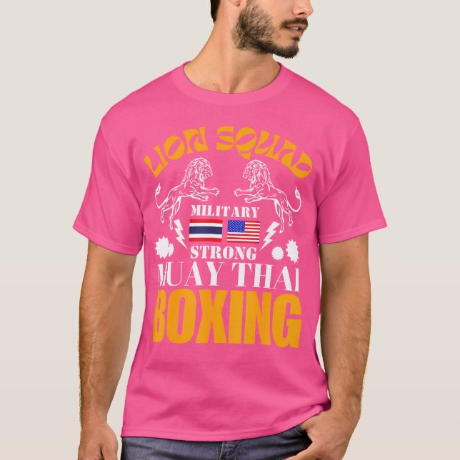 Camiseta Lion Squad Thailand Kickboxe Muay Thai Mma Train (Frente)