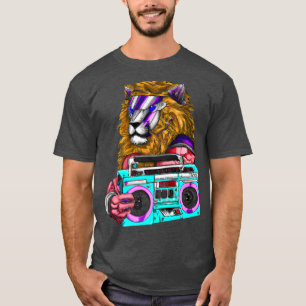 Camiseta Lion Stereo Techno Legal Lion Dj Music Retro 1656