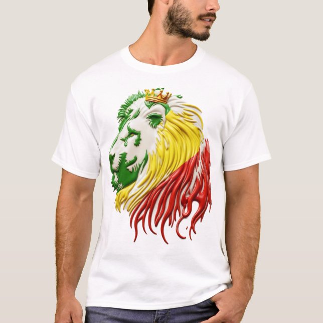 CAMISETA LION STYLE JAMAICAN KING (Frente)