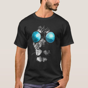 Camiseta Lion Sunglass Montanha Paisagem Montanha Legal