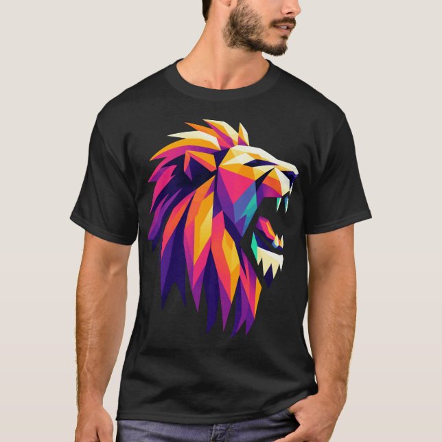 Camiseta Lion T-shirt Design (Frente)